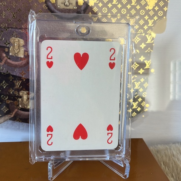 Gucci Playing card Monogram blue Vintage. One Gucci Authenticated Playing Card. - Picture 4 of 7
